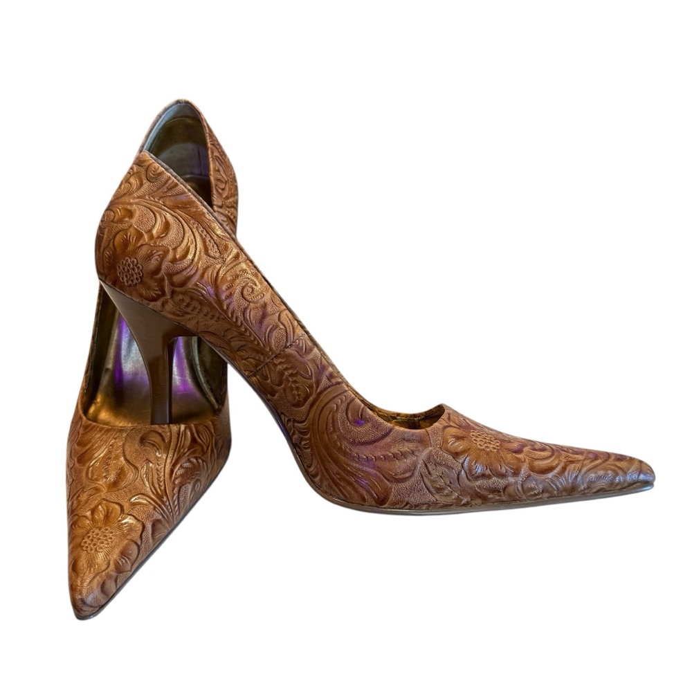 NINE WEST O-HEMLOCKD4 BROWN POINTY TOES LEATHER UPPERS. SIZE 8M. - Picture 2 of 9